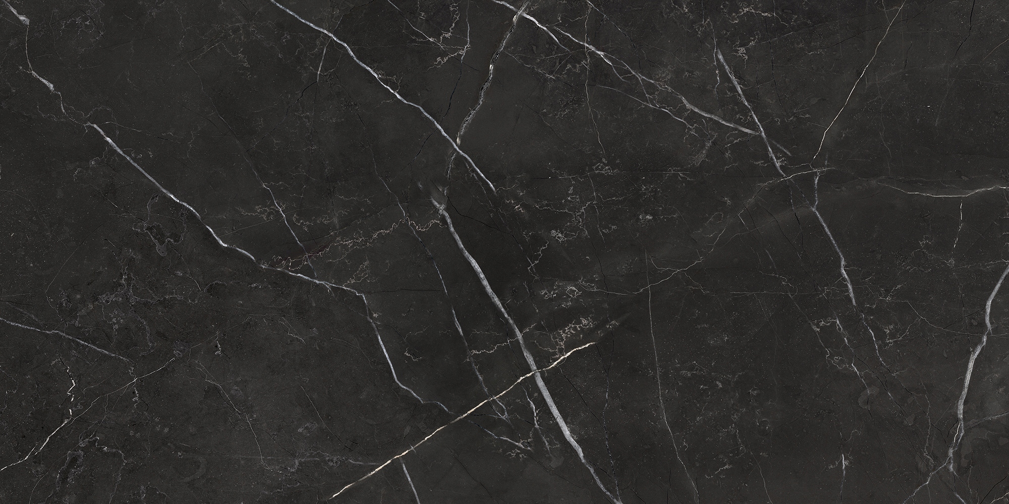 Glazovaná/leštená kamenina Nero Venato 60x120 Marmara